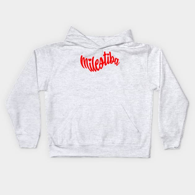 Mīlestība Valentine Kids Hoodie by Penciligram